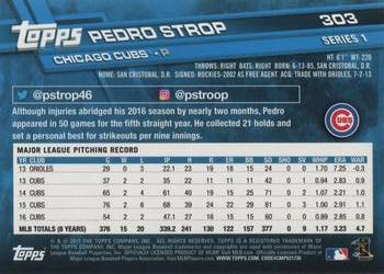 2017 Topps #303 Pedro Strop Back