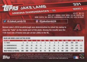 2017 Topps #331 Jake Lamb Back