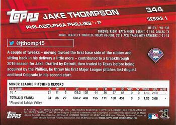 2017 Topps #344 Jake Thompson Back