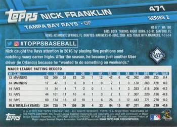 2017 Topps #471 Nick Franklin Back