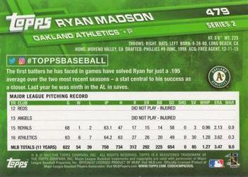 2017 Topps #479 Ryan Madson Back