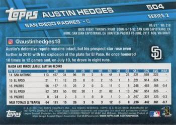 2017 Topps #504 Austin Hedges Back