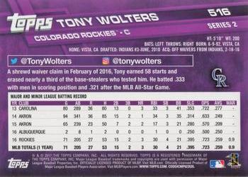 2017 Topps #516 Tony Wolters Back