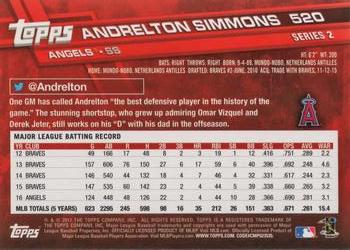 2017 Topps #520 Andrelton Simmons Back