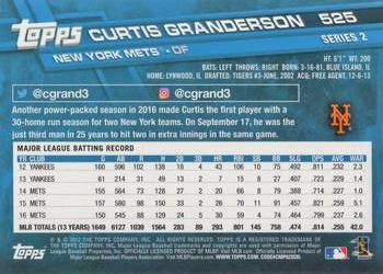 2017 Topps #525 Curtis Granderson Back