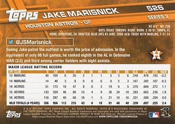 2017 Topps #526 Jake Marisnick Back