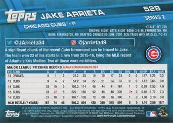 2017 Topps #528 Jake Arrieta Back