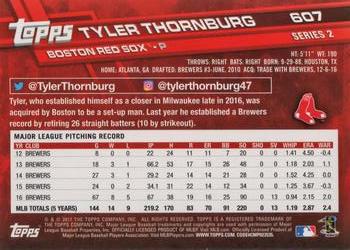 2017 Topps #607 Tyler Thornburg Back