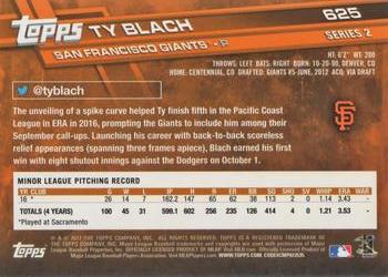 2017 Topps #625 Ty Blach Back