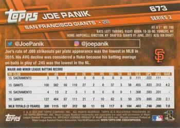 2017 Topps #673 Joe Panik Back