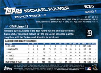 2017 Topps #635 Michael Fulmer Back