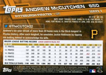 2017 Topps #650 Andrew McCutchen Back