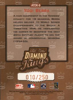 2002 Donruss - All-Time Diamond Kings Studio Series #ATDK-9 Yogi Berra  Back