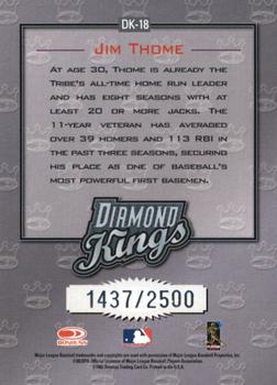 2002 Donruss - Diamond Kings #DK-18 Jim Thome  Back