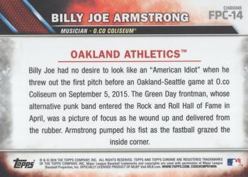 2016 Topps Chrome - First Pitch #FPC-14 Billy Joe Armstrong Back