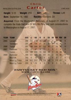 2009 Choice Pawtucket Red Sox #08 Chris Carter Back