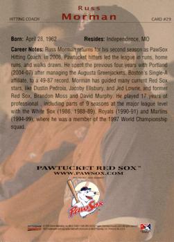 2009 Choice Pawtucket Red Sox #29 Russ Morman Back