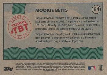 2016 Topps Throwback Thursday #64 Mookie Betts Back
