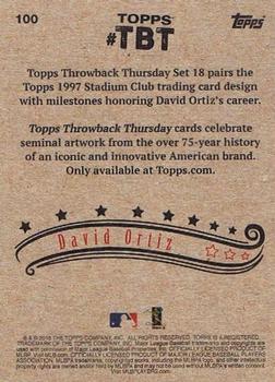 2016 Topps Throwback Thursday #100 David Ortiz Back