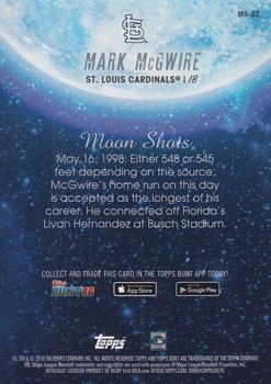 2016 Topps Bunt - Moon Shots #MS-22 Mark McGwire Back