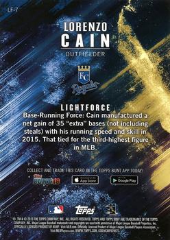 2016 Topps Bunt - Light Force #LF-7 Lorenzo Cain Back