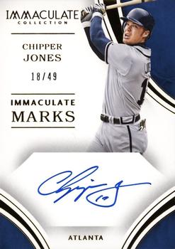 2016 Panini Immaculate Collection - Immaculate Marks #IM-CJ Chipper Jones Front