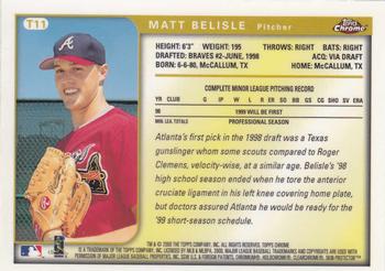 1999 Topps Chrome Traded and Rookies #T11 Matt Belisle Back
