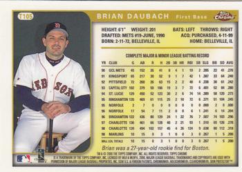 1999 Topps Chrome Traded and Rookies #T105 Brian Daubach Back