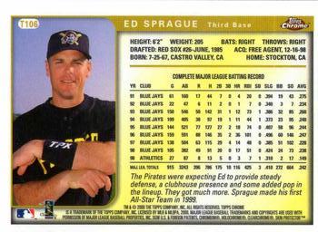 1999 Topps Chrome Traded and Rookies #T106 Ed Sprague Back