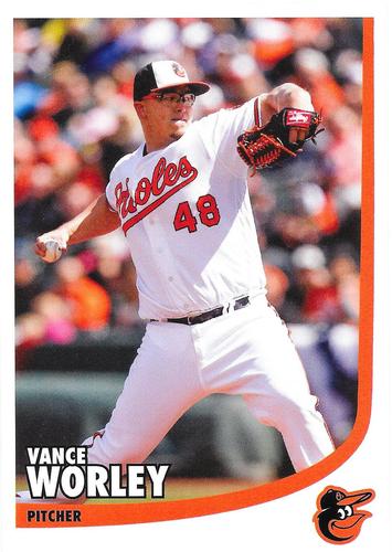 2016 Baltimore Orioles Photocards #NNO Vance Worley Front