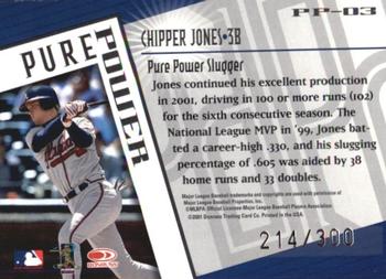 2002 Donruss Best of Fan Club - Pure Power #PP-03 Chipper Jones  Back