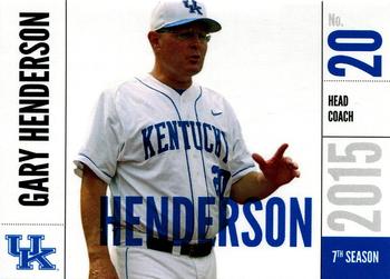 2015 Kentucky Wildcats #139 Gary Henderson Front