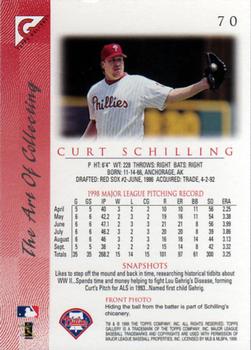 1999 Topps Gallery #70 Curt Schilling Back
