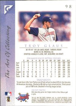 1999 Topps Gallery #98 Troy Glaus Back