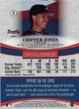1999 Topps Gold Label #16 Chipper Jones Back