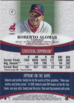 1999 Topps Gold Label #47 Roberto Alomar Back