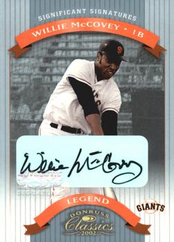 2002 Donruss Classics - Significant Signatures #165 Willie McCovey Front