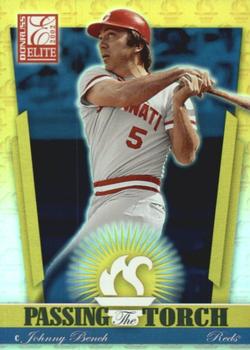 2002 Donruss Elite - Passing the Torch #PT-19 Johnny Bench  Front