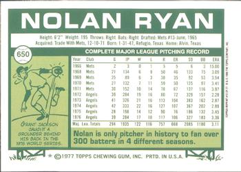 1999 Topps - Nolan Ryan Commemorative Reprints #10 Nolan Ryan Back