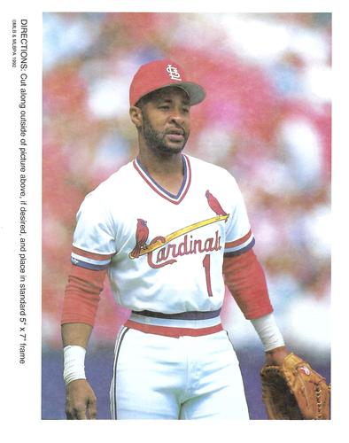 1992 High 5 Reusable Decals - Decal Panels #NNO St. Louis Cardinals Team Panel (Felix Jose / Ray Lankford / Lee Smith / Ozzie Smith / Todd Zeile / St. Louis Cardinals Logo) Back