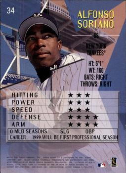 1999 Topps Stars #34 Alfonso Soriano Back