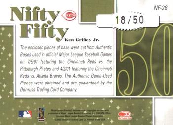 2002 Donruss Originals - Nifty Fifty Combos #NF-28 Ken Griffey Jr. Back