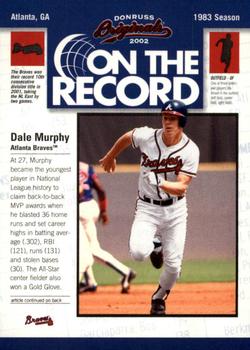 2002 Donruss Originals - On The Record #OR-4 Dale Murphy  Front