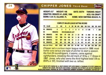 1999 Topps SuperChrome #24 Chipper Jones Back