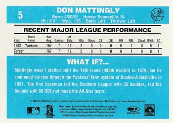 2002 Donruss Originals - What If Rookies #5 Don Mattingly Back