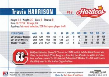 2015 Grandstand Chattanooga Lookouts #NNO Travis Harrison Back