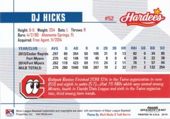 2015 Grandstand Chattanooga Lookouts #NNO DJ Hicks Back