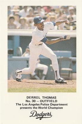1982 Los Angeles Dodgers Police #NNO Derrel Thomas Front