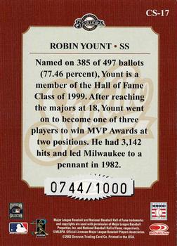2002 Donruss Studio - Classic #CS-17 Robin Yount Back
