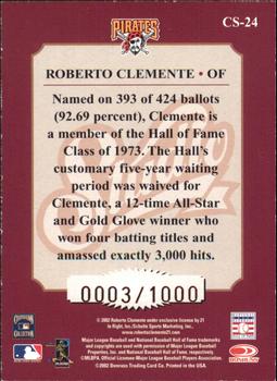 2002 Donruss Studio - Classic #CS-24 Roberto Clemente Back
